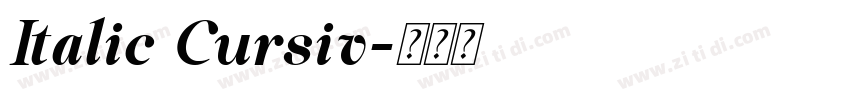 Italic Cursiv字体转换